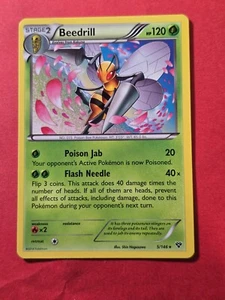 2014 Pokemon XY #5 Beedrill, R, NF/H, cd1 - Picture 1 of 3