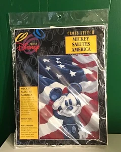 Mickey Salutes Amerika die Kunst von Disney Kreuzstich USA 11"x15" versiegelt selten - Bild 1 von 8