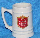 VTG Lone Star Beer (National Beer of Texas) Ceramic Mug /Stein  Famous Armadillo