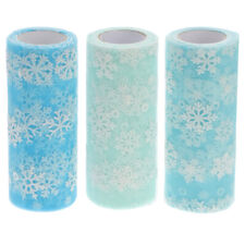 3pcs Snowflake Tulle Roll for Winter Party Supplies