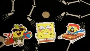 Spongebob squarepants stickers *** set of 3 *** laptop ** skateboard - Picture 1 of 1