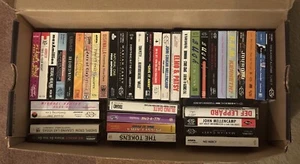 Vintage Cassette Tape Bulk Lot Mixed Of 40 Cassettes Rock Pop Music Assorted - Picture 1 of 4