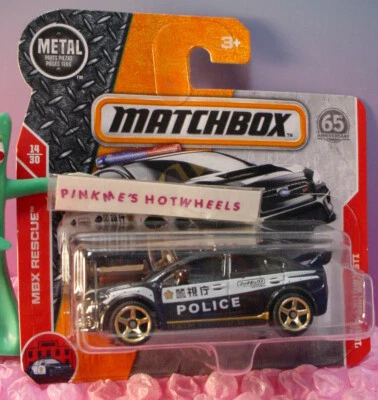 2018 Matchbox '15 SUBARU WRX STI #67 SHORT🔥black;POLICE;Japan🔥Heroic Rescue - Image 1 of 2