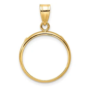 1908-1929 US $2.50 Indian Quarter Eagle Prong Set Plain Coin Bezel in 14k Gold - Picture 1 of 7