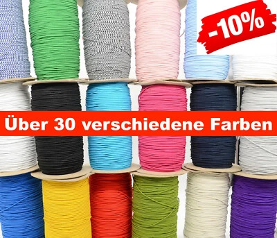 MARKENLOS Gummiband Gummikordel Rundgummi ca. 2,2 mm Masken Mundbedeckung, 1m MUSTERPREIS