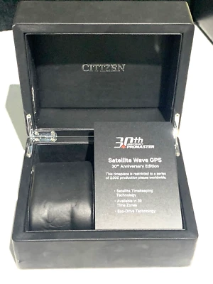 Citizen Watch Box 30th Anniversary Promaster Satellite Wave GPS Black Empty - Image 1 of 4