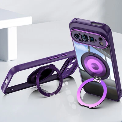 适用于谷歌 Pixel 10 Pro XL 9 Pro 8A 防震外壳 磁环 支架 保护套 — 第 1/4 张图片