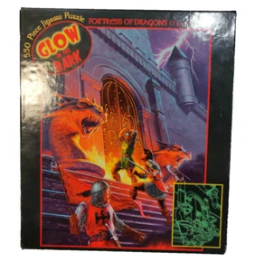 Fortress of  Dragons Glow In The Dark 550 pc Puzzle 24"x 18" Donato Giancola - Picture 1 of 5