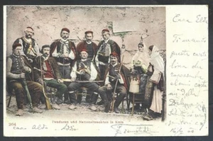 CROATIA SIBENIK PANDURS AND NATIONAL COSTUMES IN KNIN AUSTRIAN POST OFFICE LEVAN - Picture 1 of 2