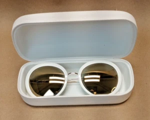Diane Von Furstenberg DVF671S Womens Round Sunglasses White & Gold 55▯22-140 - Picture 1 of 12