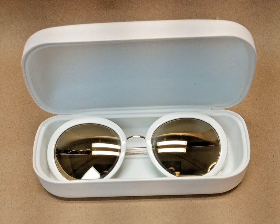 Gafas de sol redondas para mujer Diane Von Furstenberg DVF671S blancas y doradas 55▯22-140 Foto 1 de 4