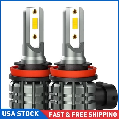 2x Bombillas antiniebla LED H11 Lámparas de alta potencia 3000K amarillo ámbar bombillas antiniebla H8 Foto 1 de 4
