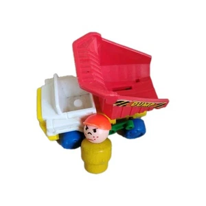 Unimax Dump Truck Toy With One People 1994 Vintage Construction Construction Toy - Picture 1 of 12