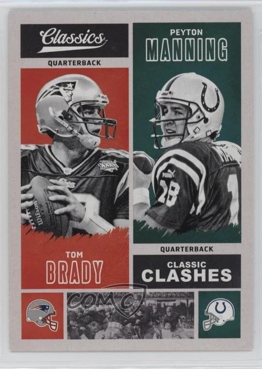 2017 Panini Classics Classic Clashes Peyton Manning Tom Brady #CC-TBPM HOF - Image 1 of 2