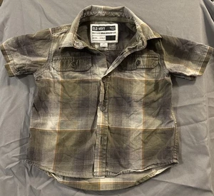 Old Navy Gr. 2T Kleinkind Jungen grün grau orange Knopfleiste Hemd - Bild 1 von 3