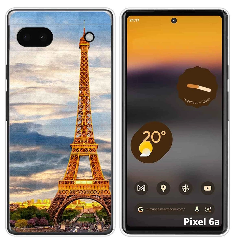 Custodia In Silicone Per Google Pixel 6A Design Parigi Disegni - Immagine 1 di 1