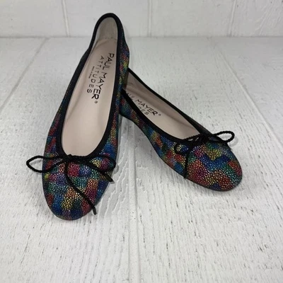 Zapatos Paul Mayer Attitudes para mujer talla 7,5 arco iris ballet planos arco punta redonda Foto 1 de 4