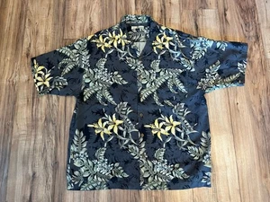 Camisa floral Tommy Bahama para hombre talla L 100 % seda con botones - Imagen 1 de 5
