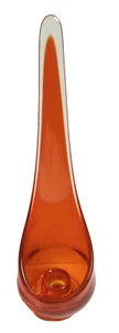 Vintage Persimmon Wikinger Glas Epic Junior Taperglow geschwungener Kerzenhalter 11" hoch - Bild 1 von 7