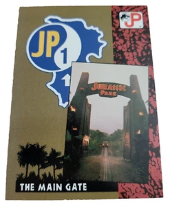 1993 Topps Jurassic Park Trading Card #9 The Main Gate (H5 - Picture 1 of 2