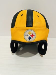 PITTSBURGH STEELERS Vintage Style Helmet Faux Leather Hat NFL Reebok SEE PICS!!