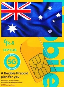 NEW, AUSTRALIAN, OPTUS, PREPAID SIM card. NANO, MICRO or STD. AUSTRALIA. - Picture 1 of 7