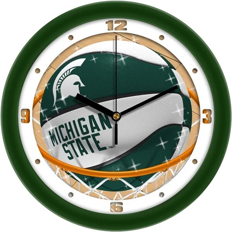 Michigan State Spartans Slam Dunk Basketball clock Cover
