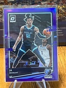 2020-21 Panini Donruss Optic Purple Prizm #117 Ja Morant Memphis Grizzlies
