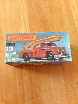 Matchbox Superfast - No13 Snorkel Fire Engine  - Replica / Copy Box only - Image 1 of 3