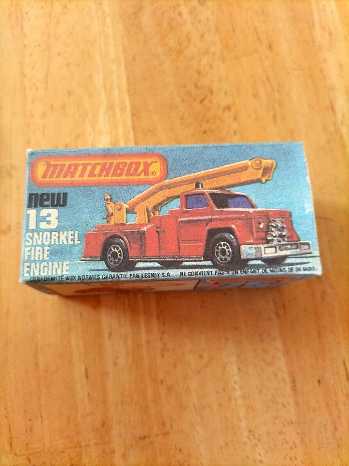 Matchbox Superfast - No13 Snorkel Fire Engine  - Replica / Copy Box only - Image 1 of 3