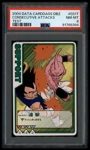 Dragon Ball Japanese Data Carddass Test 031T Consecutive Attacks PSA 8 91768394 - Picture 1 of 2