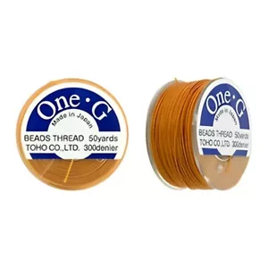 TOHO One-G Beading Thread 50YD Bobbin Spool Orange - Picture 1 of 1