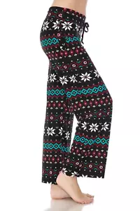 Christmas Fair Isle Print Comfortable Soft Lounge Pajama Pants - Picture 1 of 8