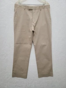 Banana Republic Manteco Linen Blend Men's Slim Fit Brown Chino Size 32x32 - Picture 1 of 11