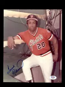 Frank Robinson PSA DNA Cert Signed 8x10 Giants Photo Autograph - Picture 1 of 3