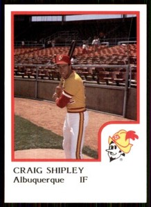 1986 ProCards Albuquerque Dukes Craig Shipley Albuquerque Dukes #23