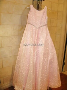 Tiffany Princess 13573 Pink Girls Pageant Gown Dress sz 4 AUTHENTICIT! - Picture 1 of 4