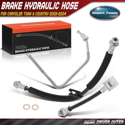 Rear Left Outer Brake Hydraulic Hose for Chrysler Town & Country Dodge 2003-2004 - Image 1 of 4