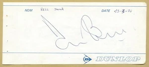 Derek Bell - British racing driver - Rare signed autograph - 1974 - Picture 1 of 1