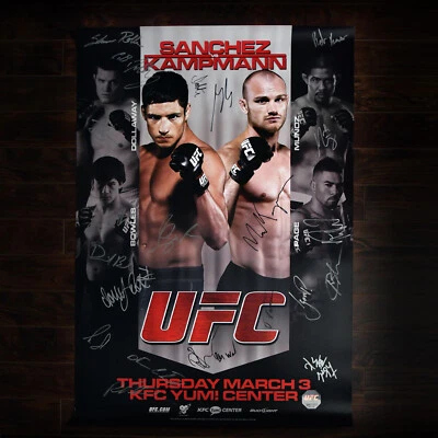 UFC on Versus 3 Autographed Poster, SBC, Sanchez, Kampmann, Weidman, 28/125 - Image 1 of 4