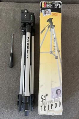 Vintage KODAK Lightweight Gear Camera Tripod 54" In Box #80009 - Image 1 of 3