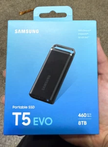 Samsung T5 EVO 8TB Black USB 3.2 Gen 1 Portable External SSD - Afbeelding 1 van 8