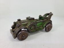 VINTAGE 1930's HUBLEY SERVICE CAR WRECKER TOW TRUCK CAST IRON TOY GREEN