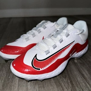 Botines de béisbol Nike Alpha Huarache Elite 4 bajos blancos rojos FD2745-105 para hombre talla 7 - Imagen 1 de 7