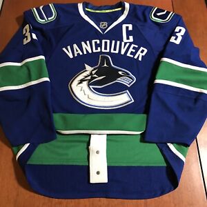 Reebok Edge Authentic Henrik Sedin Vancouver Canucks NHL Hockey Jersey Blue 54