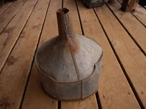 Galvanized Funnel Farmhouse Country Vintage repurpose Salvage Farm Barn Fresh - Picture 1 of 7