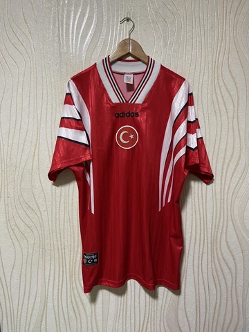 TURKEY 1996 1998 HOME FOOTBALL SHIRT SOCCER JERSEY ADIDAS sz XL MEN RED Cover