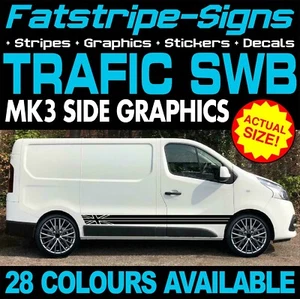 passend für RENAULT TRAFIC MK3 SWB L1 GRAFIK AUFKLEBER DECALS STREIFEN CAMPER VAN - Bild 1 von 2