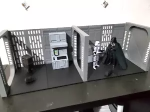 Star Wars Diorama for 1/12 Scale Black Series Figures Grey Death Star Large - Picture 1 of 10