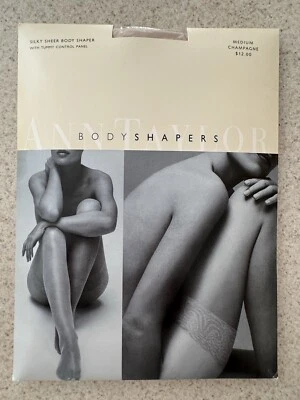 NUEVO Ann Taylor Panty Manguera Talla M CHAMPAGNE Cuerpo Transparente Modelador Abdomen Panel de Control Foto 1 de 4